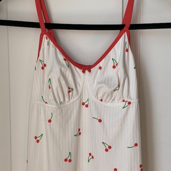 Coquette/Babydoll Cherry Print Slip Dress - Picture 1 of 6